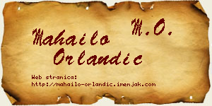 Mahailo Orlandić vizit kartica